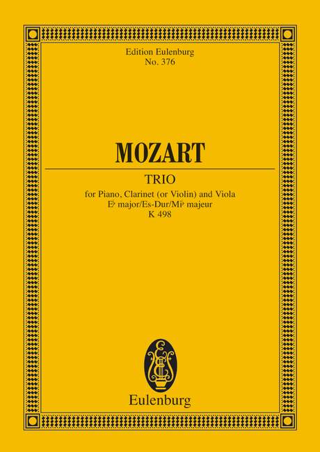 Mozart: Trio Eb major KV 498 (Study Score) published by Eulenburg